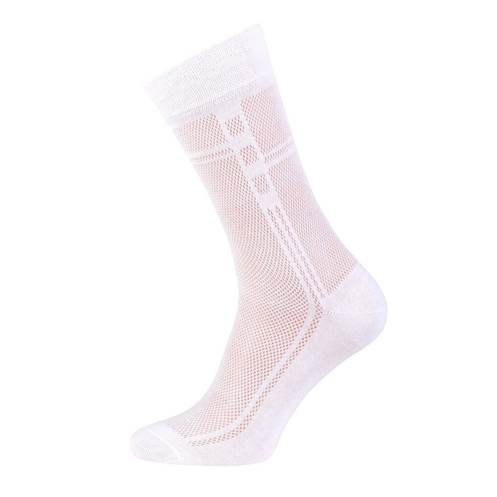 White Breathable Mens Cotton Dress Socks Ultra Thin Socks 5 Pack, size 11-13